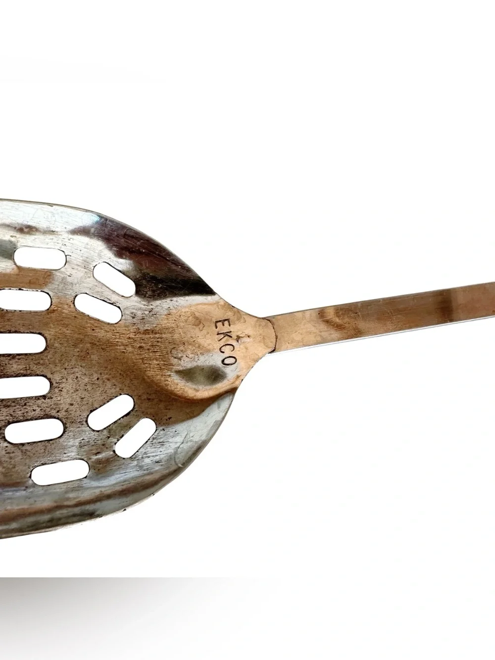 Ekco Vintage Stainless Steel Slotted Spoon 12” Made in Japan